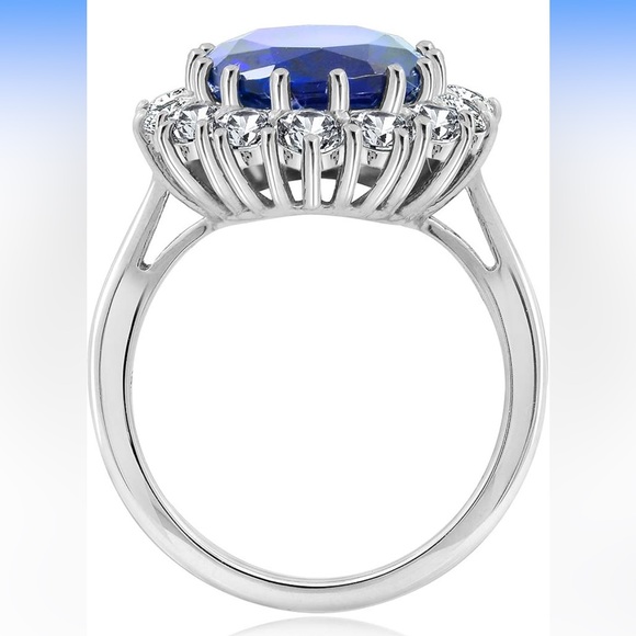 Size 9 Platinum-Plated Sterling Silver Ring with Infinite Elements Zirconia - Picture 6 of 10